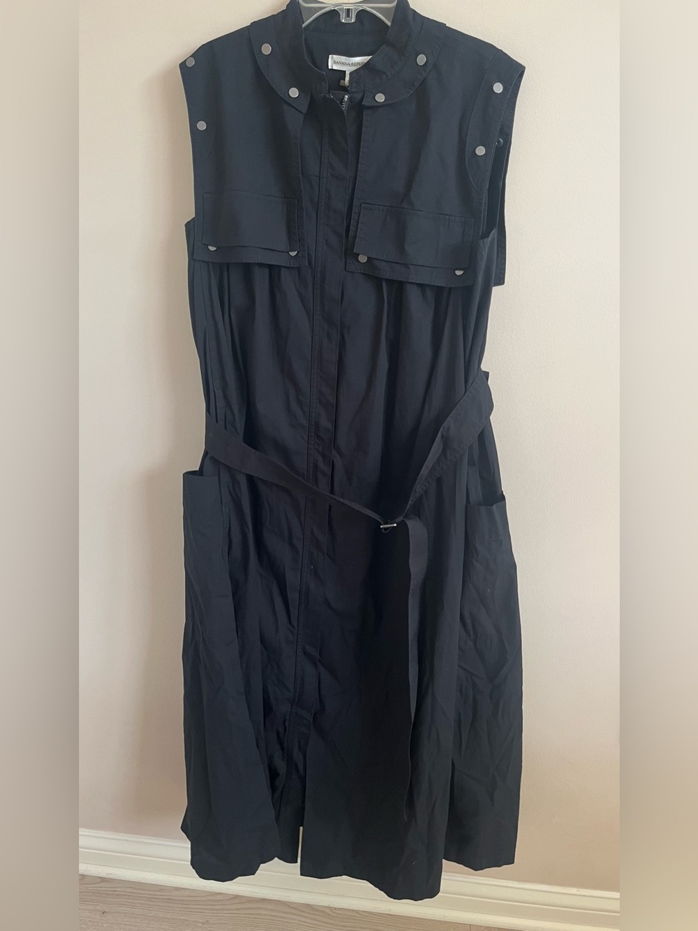 NWT-Banana Republic Black Trench Maxi Dress, Small